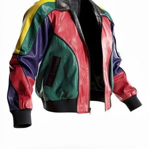 Vintage North Beach Leather HOBO-WEAR Color-Block Racing Jacket – Men’s